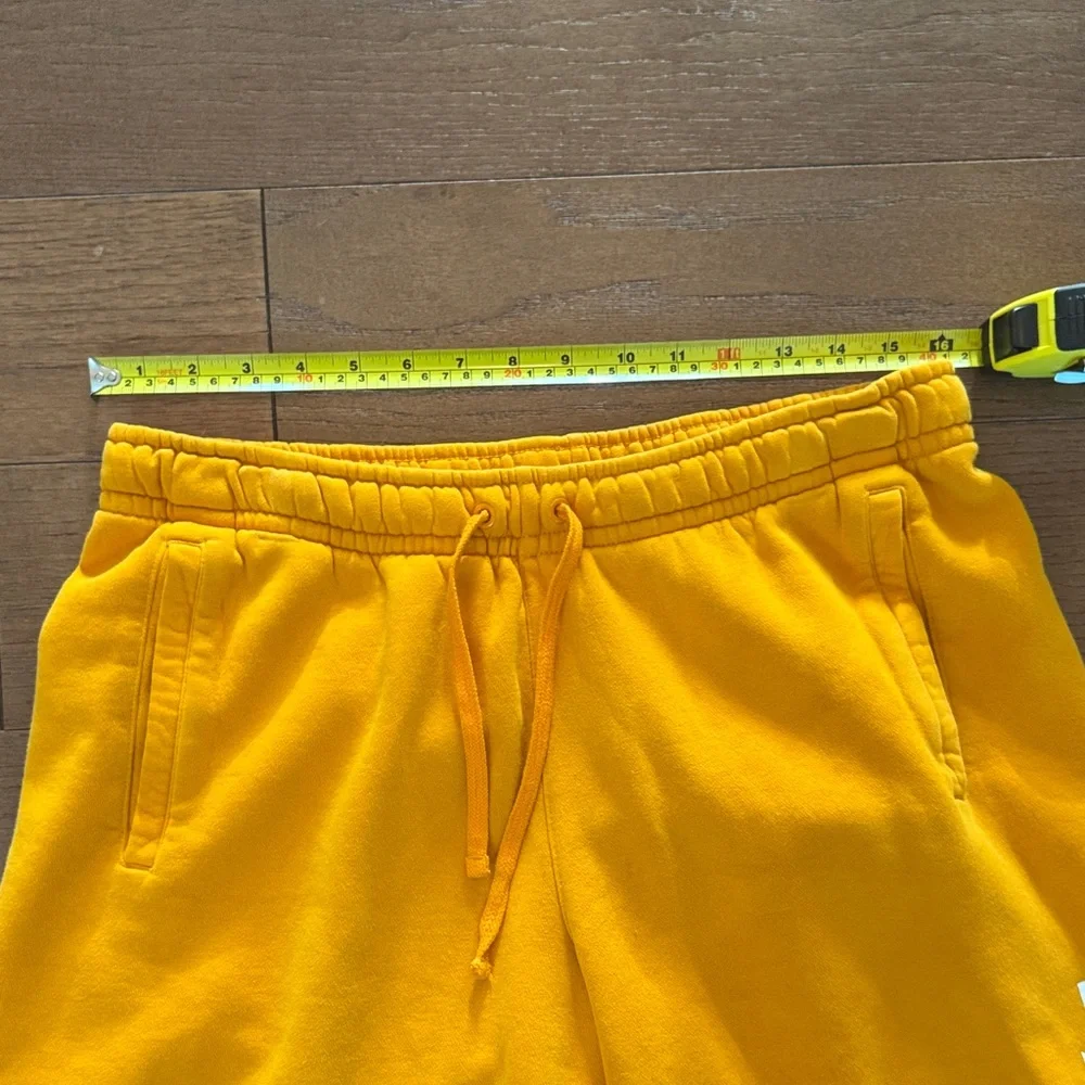 Nike Men's Bright Yellow 'Just Do It' Fleece Athletic Shorts